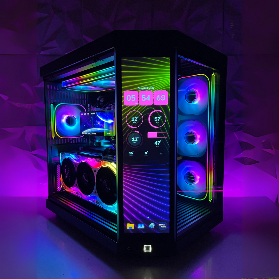 HYTE Y70 TOUCH PC - RTX 5090 - RYZEN 7800X3D - 9950X3D & INTEL ULTRA