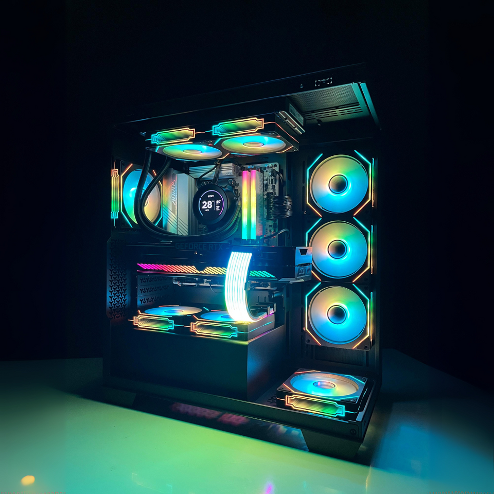 DARK FUSION II AI GAMING PC - RTX 5090 - RYZEN 7800X3D/9950X3D & INTEL ULTRA