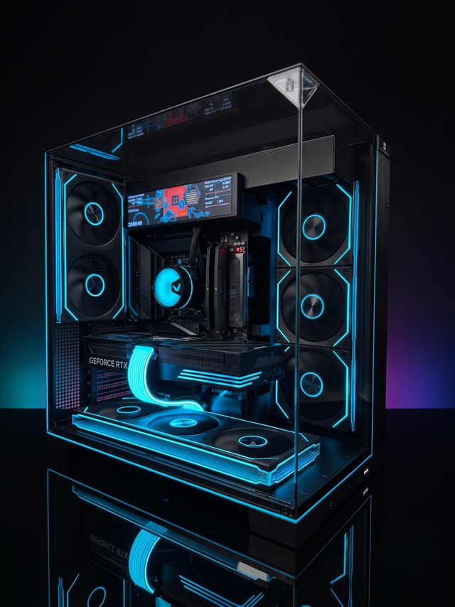 VISION ONYX A70 PC - RTX 5070 Ti - RYZEN 7-9800X3D - 64GB RAM - 2TB SSD