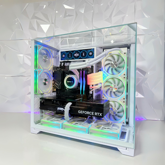 Lian Li VISION SNOW PC - RTX 5080 16GB - R7-7800X3D -R9-9950X3D - Intel Ultra