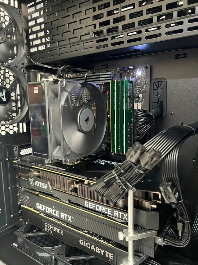 CHINOOK AI MAX PC - 3 x RTX 3090s 72GB VRAM - 64/128GB DDR4 - RYZEN 7/9 - 1TB SSD