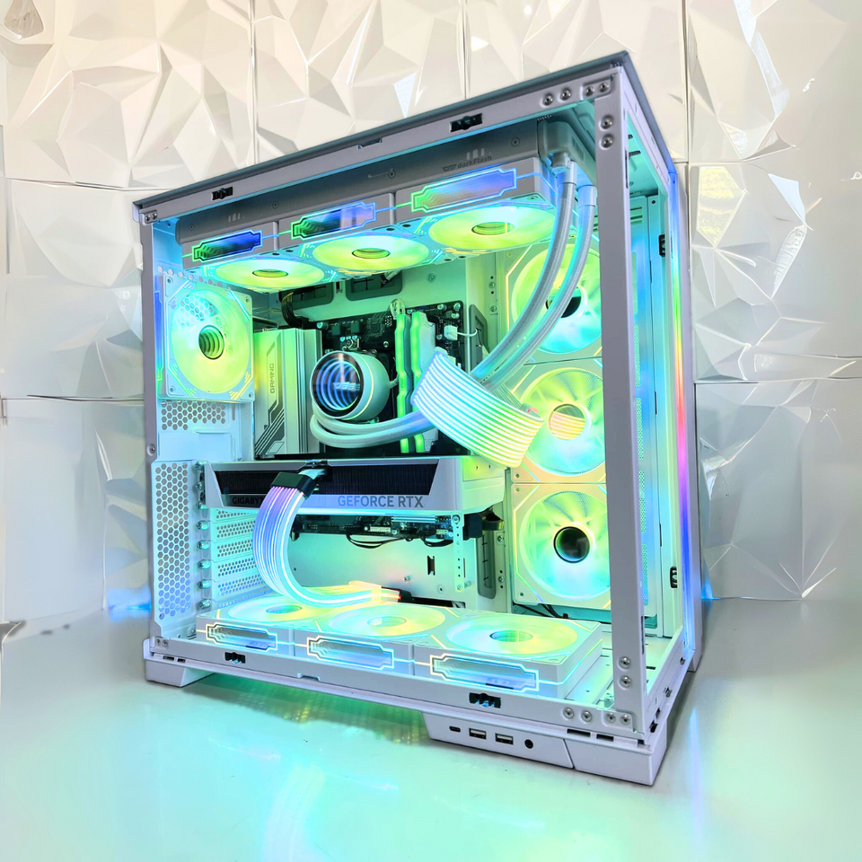 Lian Li EVO RGB X SNOW - RTX 5090 - RYZEN 7800X3D - 9950X3D & INTEL ULTRA
