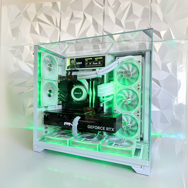 Lian Li VISION SNOW PC - RTX 5080 16GB - R7-7800X3D -R9-9950X3D - Intel Ultra