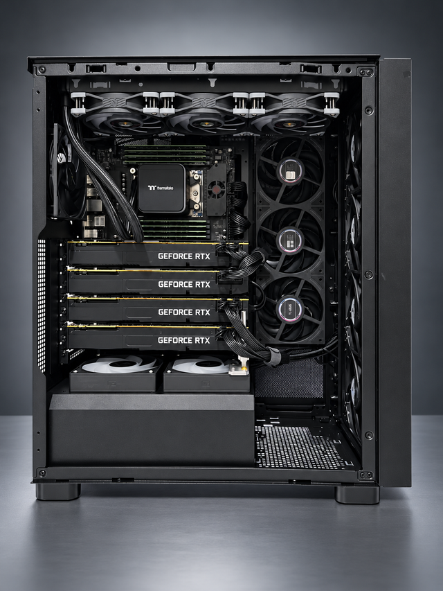 (READY-2-SHIP) GREAT WALL AI MAX PC | 4 x RTX 2080 Ti 88GB - 3090 96GB | 128GB RAM | EPYC CPU