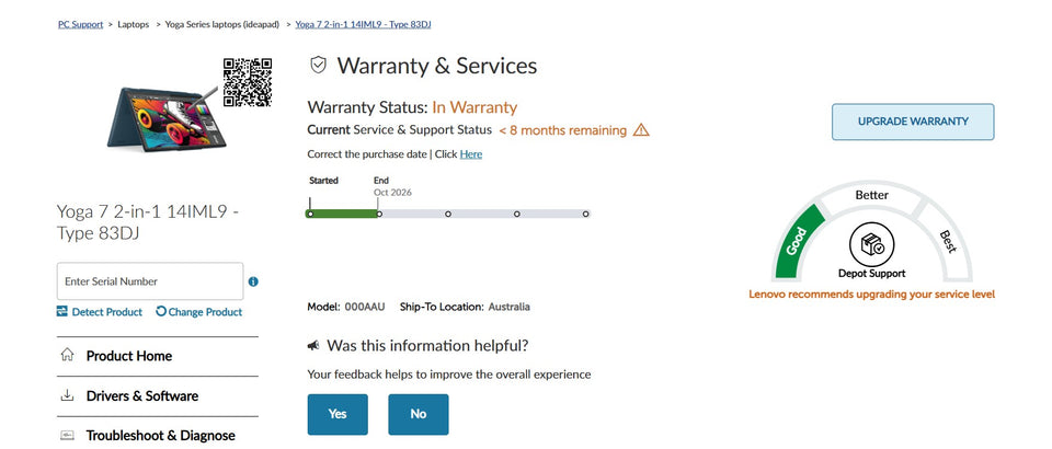 Lenovo Yoga 7 2in1 TS - Ultra 7 155H - 16GB RAM - 1TB SSD - OLED - WTY 10/26
