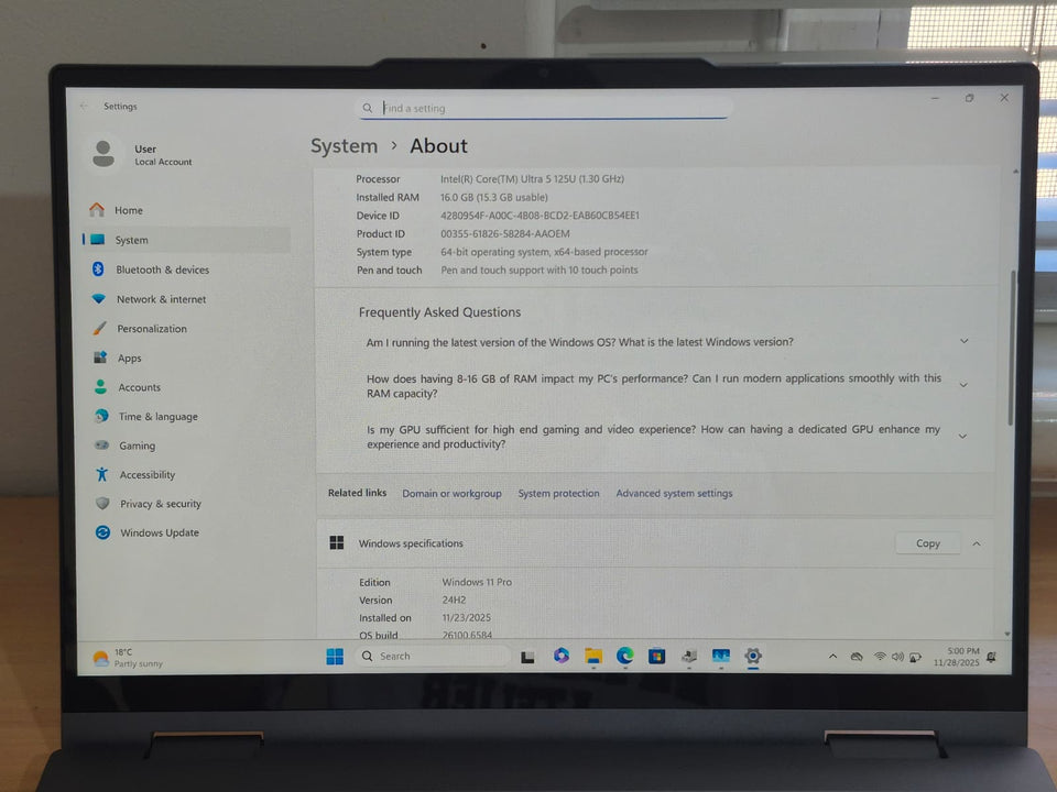 Lenovo Thinkbook 14 2-in-1 - Intel Core Ultra 5 125U - 16GB DDR5 - 256GB SSD - 14.0" FHD IPS Touchscreen