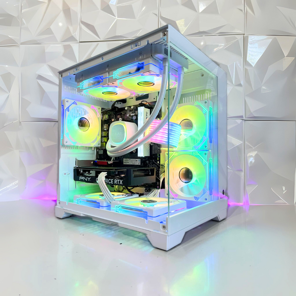 🔥SALE🔥TOPAZ SNOW PC - RTX 5070/5070 Ti - R5-7500F – 7800X3D - 9800X3D
