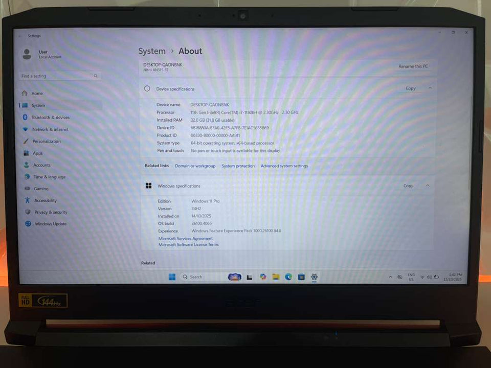 🎃SPOOKY SALE🎃Acer Nitro 5 Laptop - i7-11800H - 32GB RAM - Upto 2TB SSD - RTX 3050