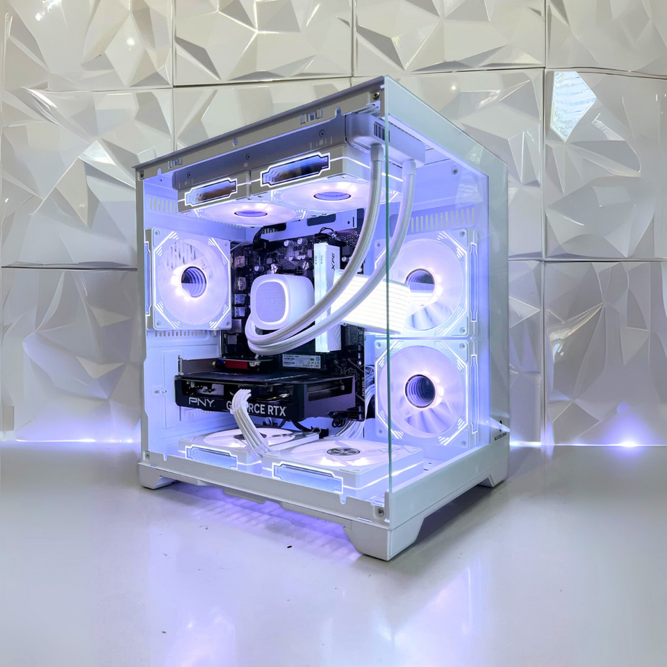 🔥SALE🔥TOPAZ SNOW PC - RTX 5070/5070 Ti - R5-7500F – 7800X3D - 9800X3D