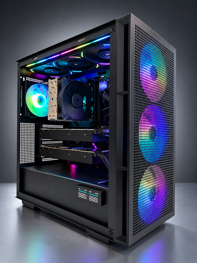 (READY-2-SHIP) DEEPCOOL AI PRO PC - 2 x RTX 3080 40GB G6X - RYZEN 7-5800X - 64/128GB RAM - 2TB SSD