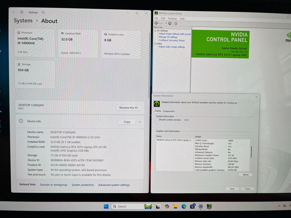 🔥EOFY🔥Lenovo Legion 5i – i9-14900HX / 32GB RAM / 1TB SSD / RTX 5070 / OLED / 1Y