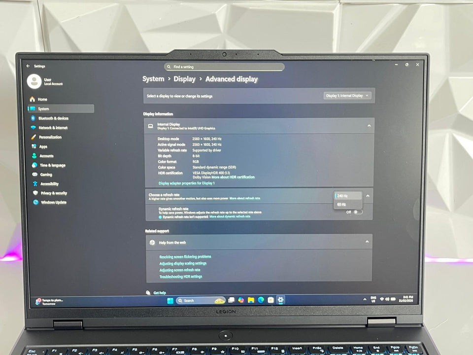 Lenovo Legion 5 - Intel i9-14900HX - RTX 4070 - 32GB DDR5 - 1TB SSD - 2K 165Hz