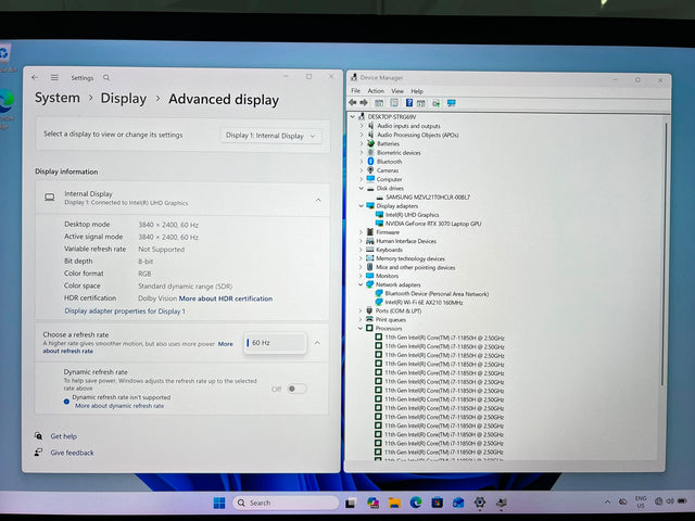 Lenovo Thinkpad P1 Gen4 - i7-11850H - 64GB RAM - RTX 3070 - 1TB Gen4 - 4K IPS