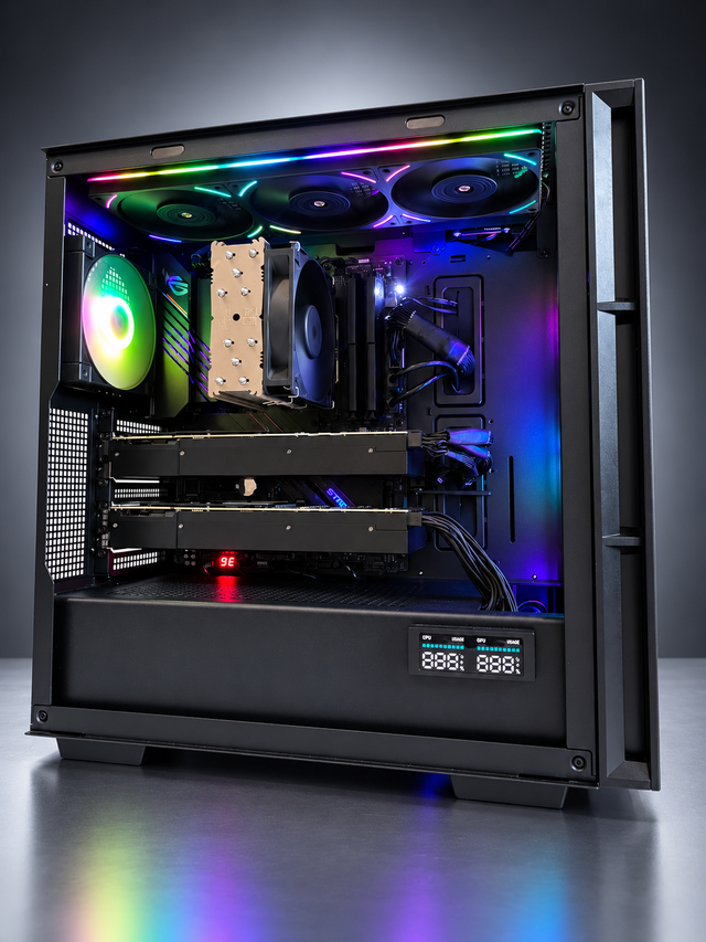 (READY-2-SHIP) DEEPCOOL AI PRO PC - 2 x RTX 3080 40GB G6X - RYZEN 7-5800X - 64/128GB RAM - 2TB SSD