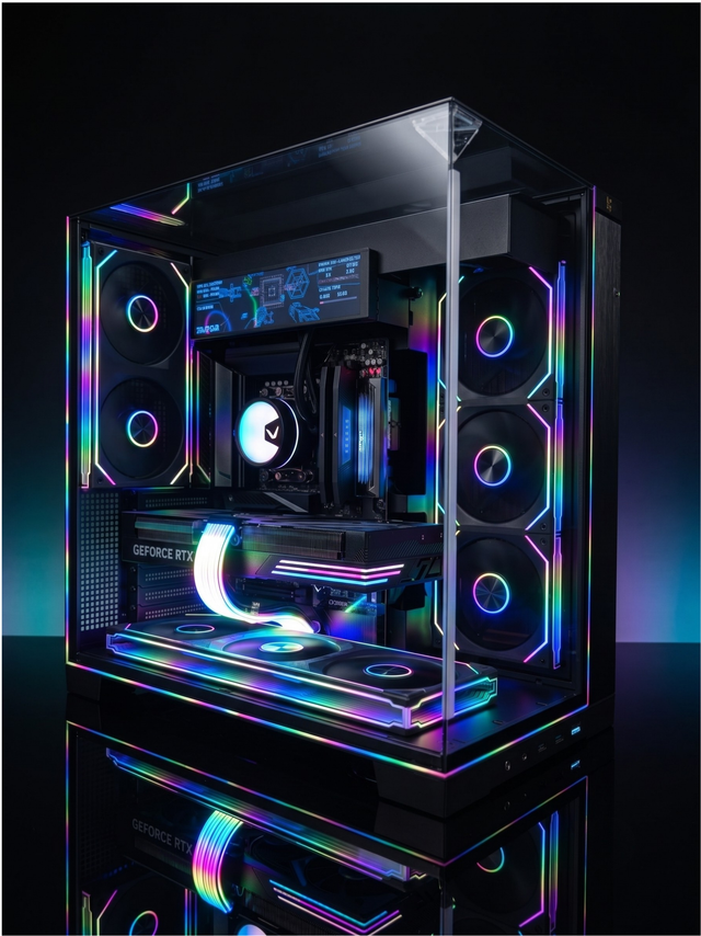 VISION ONYX A70 PC - RTX 5070 Ti - RYZEN 7-9800X3D - 64GB RAM - 2TB SSD