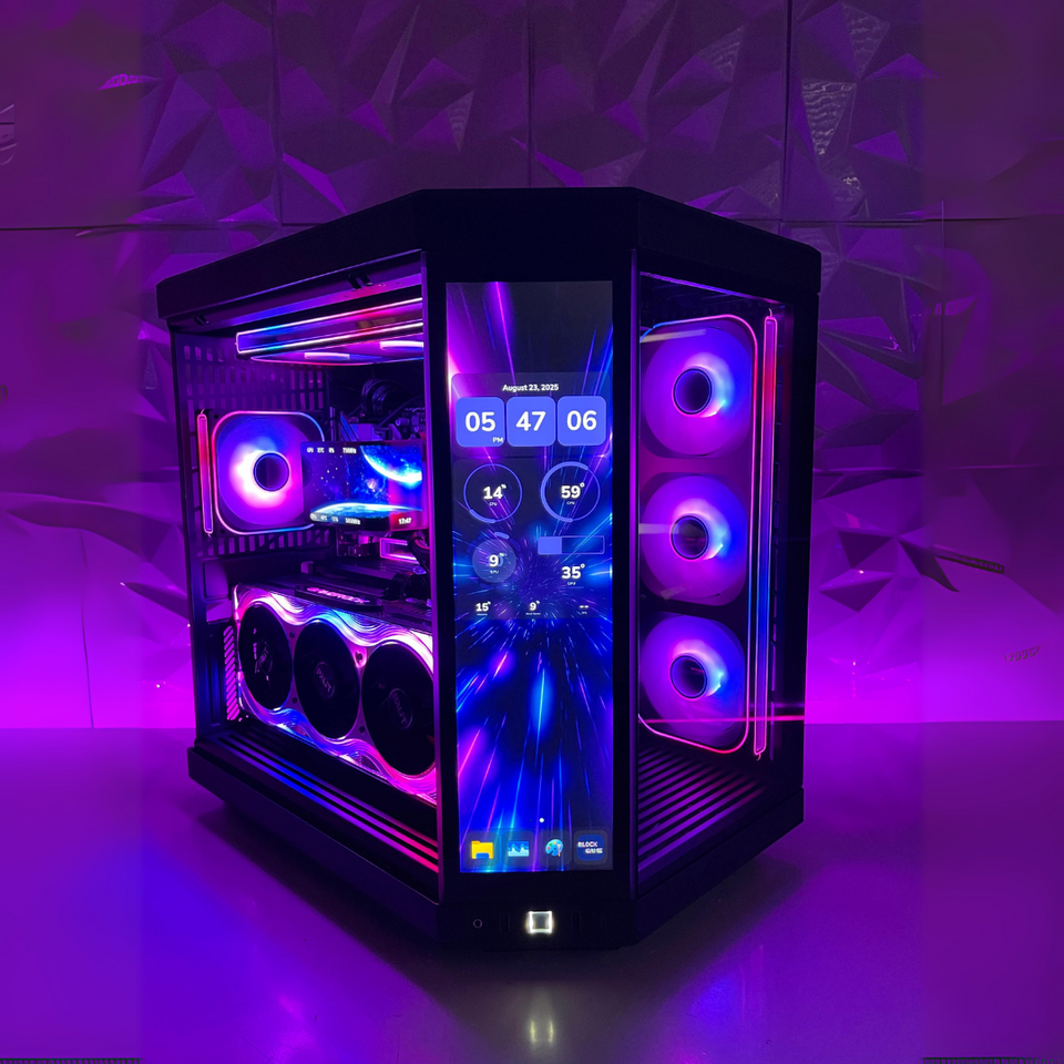 HYTE Y70 TOUCH PC - RTX 5090 - RYZEN 7800X3D - 9950X3D & INTEL ULTRA