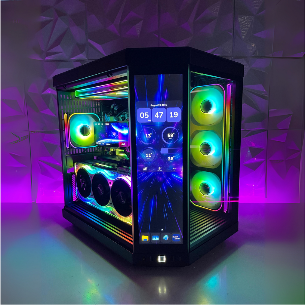 HYTE Y70 TOUCH PC - RTX 5090 - RYZEN 7800X3D - 9950X3D & INTEL ULTRA ...