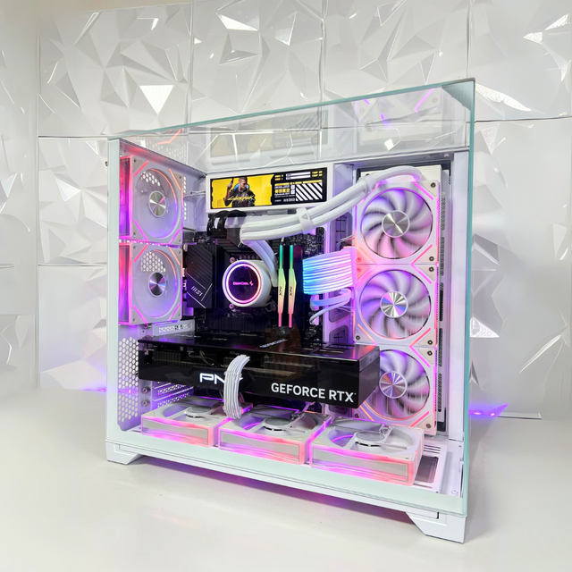 Lian Li VISION SNOW PC - RTX 5080 16GB - R7-7800X3D -R9-9950X3D - Intel Ultra