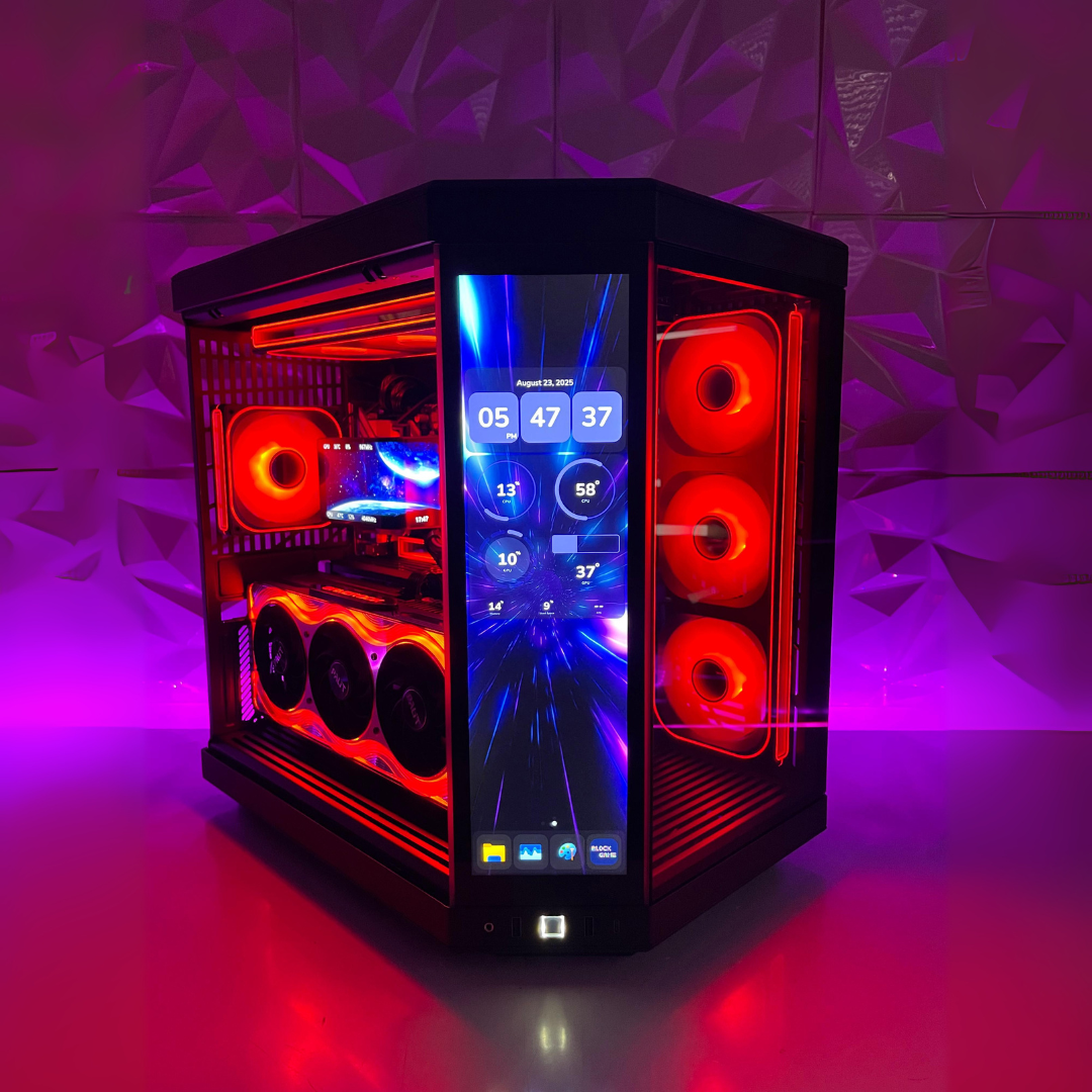HYTE Y70 TOUCH PC - RTX 5090 - RYZEN 7800X3D - 9950X3D & INTEL ULTRA ...