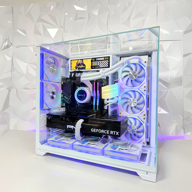 Lian Li VISION SNOW PC - RTX 5080 16GB - R7-7800X3D -R9-9950X3D - Intel Ultra