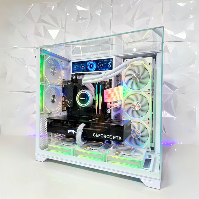 Lian Li VISION SNOW PC - RTX 5080 16GB - R7-7800X3D -R9-9950X3D - Intel Ultra