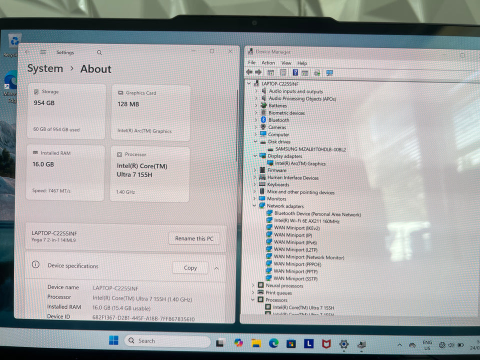 Lenovo Yoga 7 2in1 TS - Ultra 7 155H - 16GB RAM - 1TB SSD - OLED - WTY 10/26