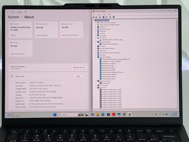Lenovo X1 Carbon G14 - Ultra X7 358H - 64GB RAM - 1TB SSD - 1Y WTY - DEMO