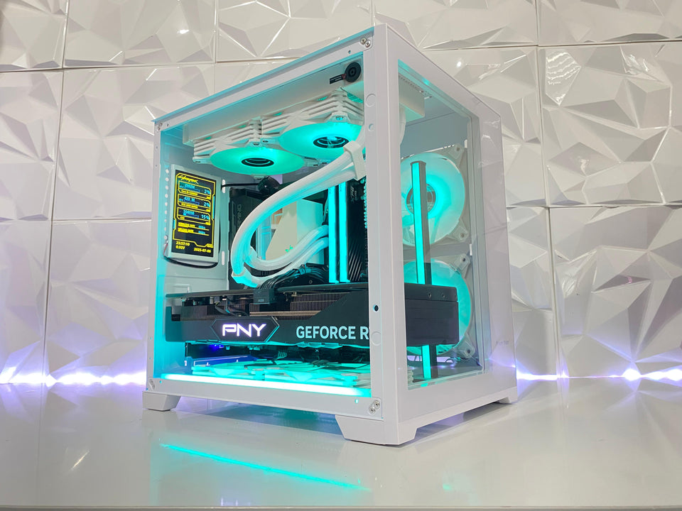 ❄️ WINTER SALE ❄️ White MiniMeg - RTX 5050/5060/5060 Ti/RX 9060 XT GAMING PC