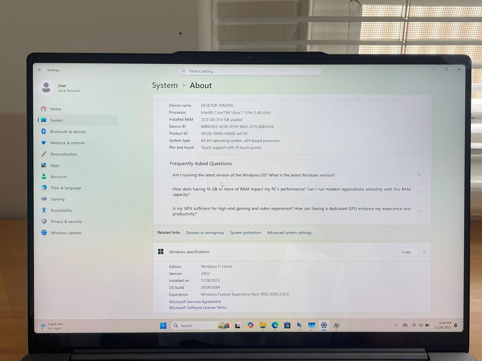Lenovo Yoga Pro 7i - Intel Core Ultra 7 155H - 32GB RAM - 500GB SSD - 3K 120Hz IPS Touchscreen