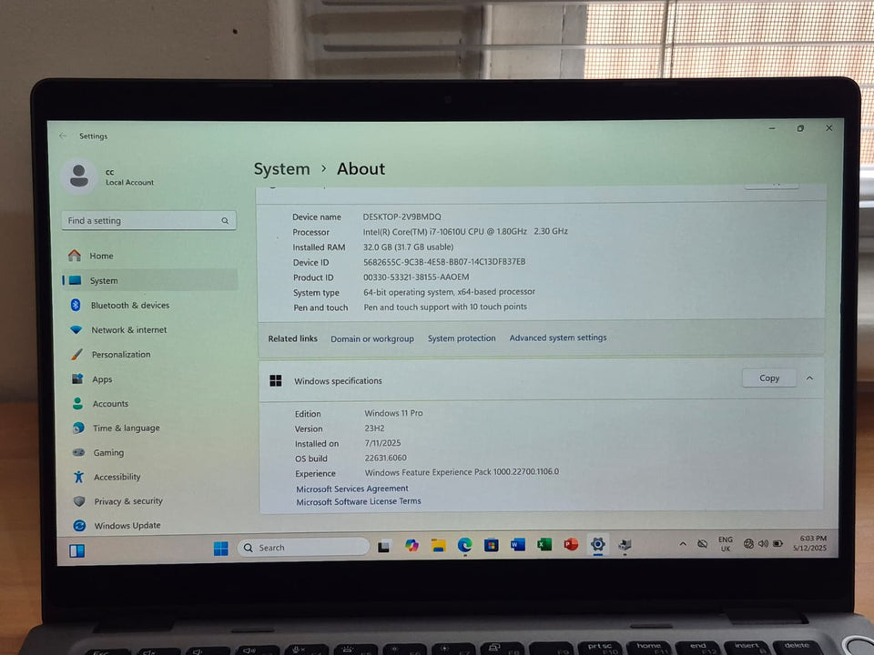Dell Latitude 5310 TS Laptop- i7-10610U - 32GB RAM - 500GB SSD - FHD IPS