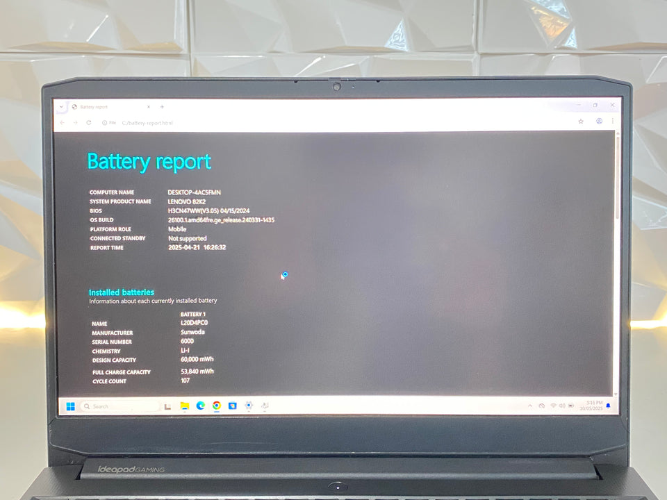 Lenovo Legion Gaming Laptop R7-5800H - RTX 3060 - 32GB RAM - 1TB SSD - 144Hz