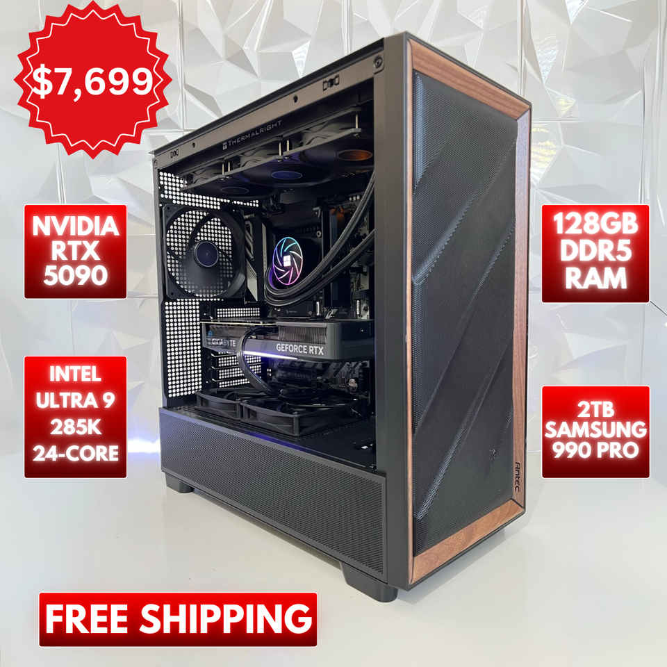 ANTEC WOOD PC - RTX 5090 - Intel Ultra 9 285K - 128GB DDR5 - 2TB Samsung 990 Pro