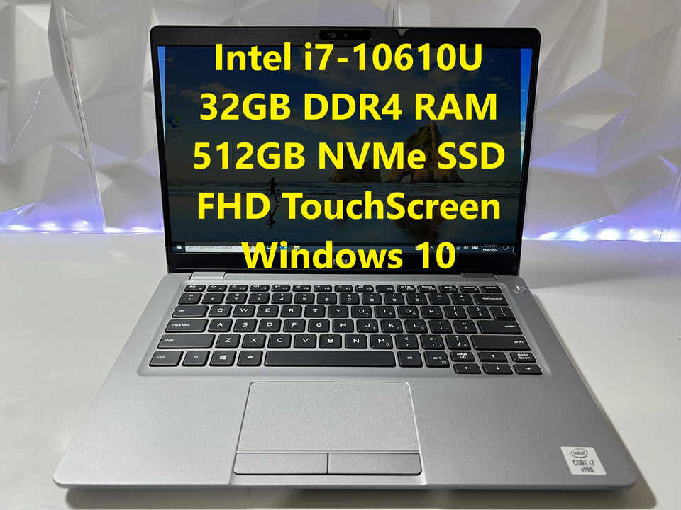 (FREE SHIP) Dell Business Laptop - i7-8665U - 32GB RAM - 512GB NVMe SSD - FHD