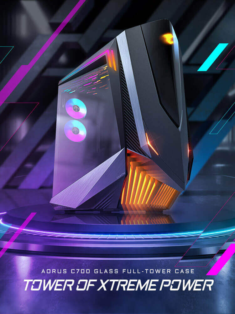 Gigabyte Aorus C700 Glass – Full-Tower ARGB Gaming Case - 1 YEAR WARRANTY