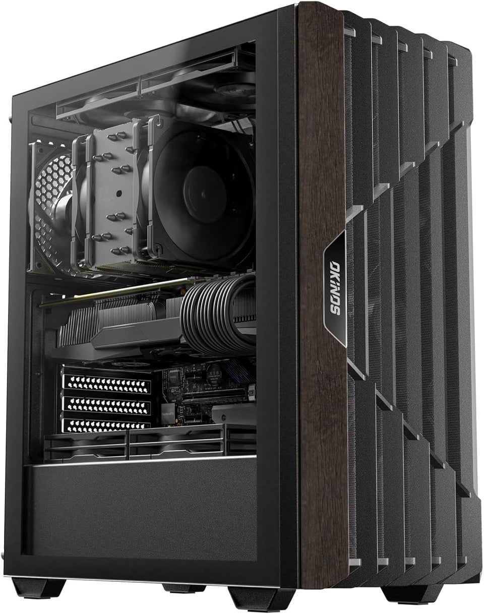 🎄XMAS SALE🎄OKINOS WOOD PC – RTX 5060 - Ultra 7 265KF - 32GB DDR5 - 1TB