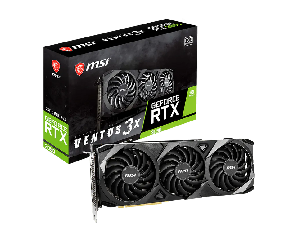 MSI NVIDIA RTX 3090 VENTUS 3X OC 24GB G6X Graphics Card | 24-Month Warranty