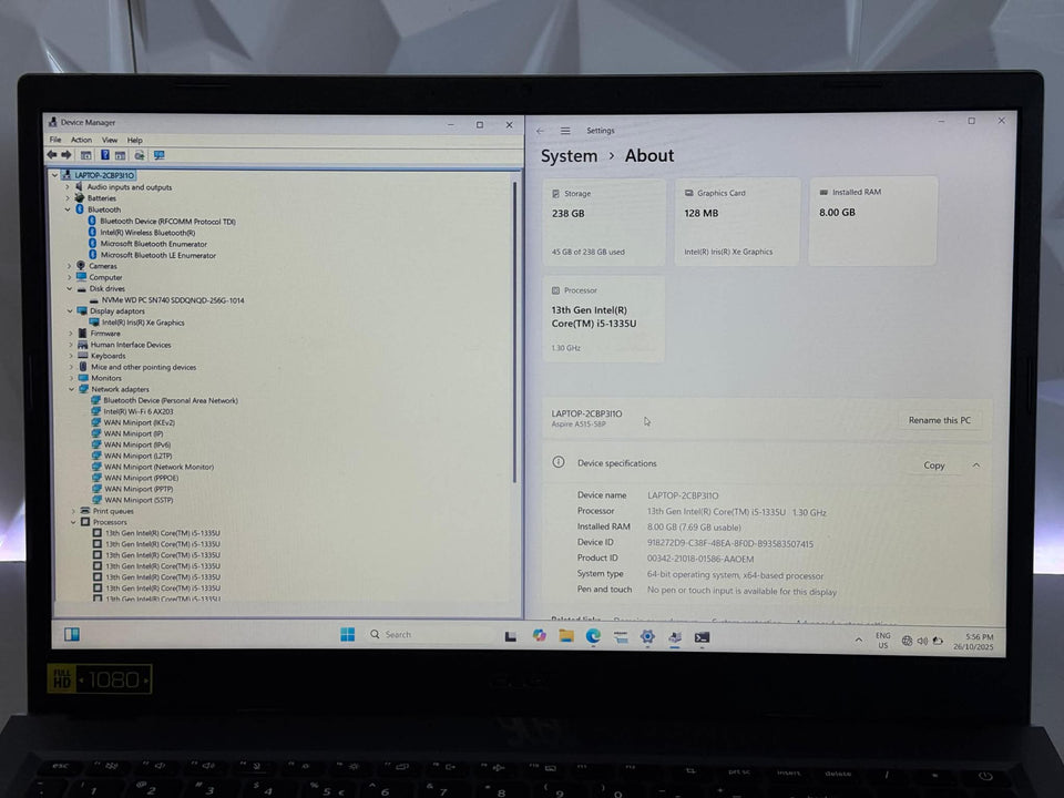 🔥BLACK FRIDAY🔥Acer Aspire 5 15 - Intel i5-1355U - 8GB DDR5 - 256GB SSD - FHD