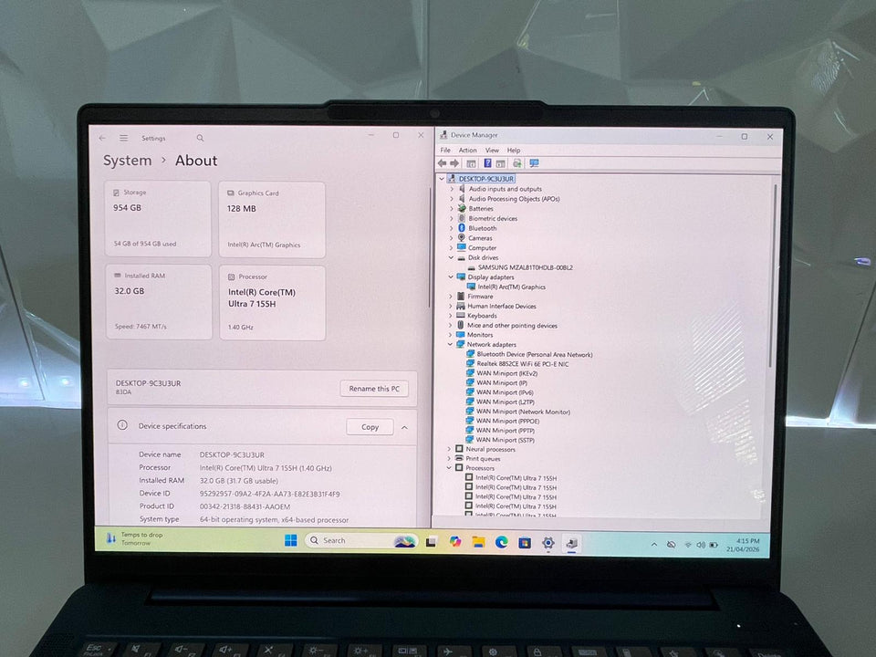 Lenovo Ideapad Slim 5 - Ultra 7 155H - 32GB RAM - 1TB SSD - OLED - 1Y WTY