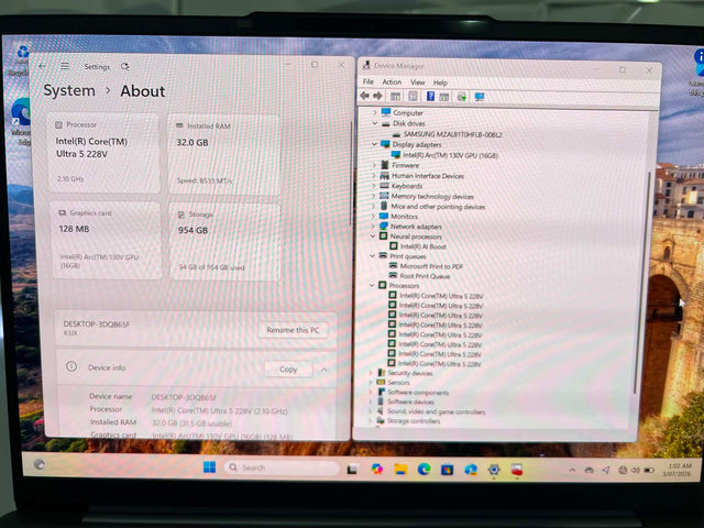 Lenovo Yoga 7i 15' Aura Edition TS - Ultra 7 258V - 32GB RAM - 1TB SSD - 2.8K 120Hz