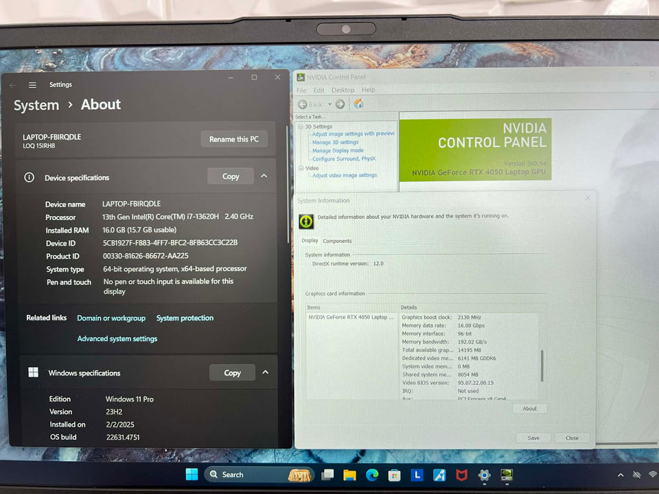 Lenovo LOQ Gaming Laptop - i7-13620H - RTX 4050 - 16GB DDR5 - 1TB SSD - 144Hz