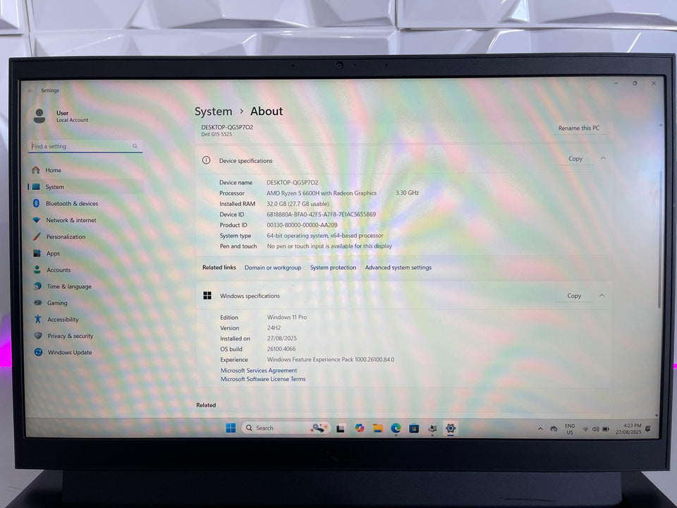 (FREE SHIP) Dell G15 Gaming Laptop - R5-6600H - 32GB DDR5 - RTX 3050 - 512GB - 120Hz