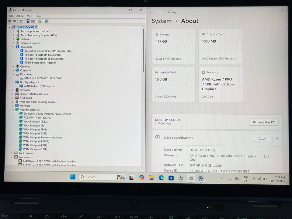 (FREE SHIP) Lenovo Yoga L13 TS Laptop - Ryzen 7 PRO 7730U - 16GB DDR5 - 512GB SSD