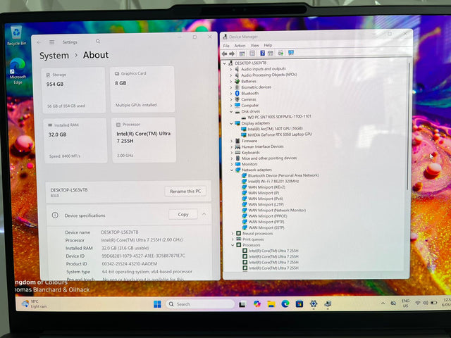 Lenovo Yoga Pro 9i Aura Edition - Ultra 7 - RTX 5050 - 32GB DDR5 - 1TB - 2.8K 120Hz