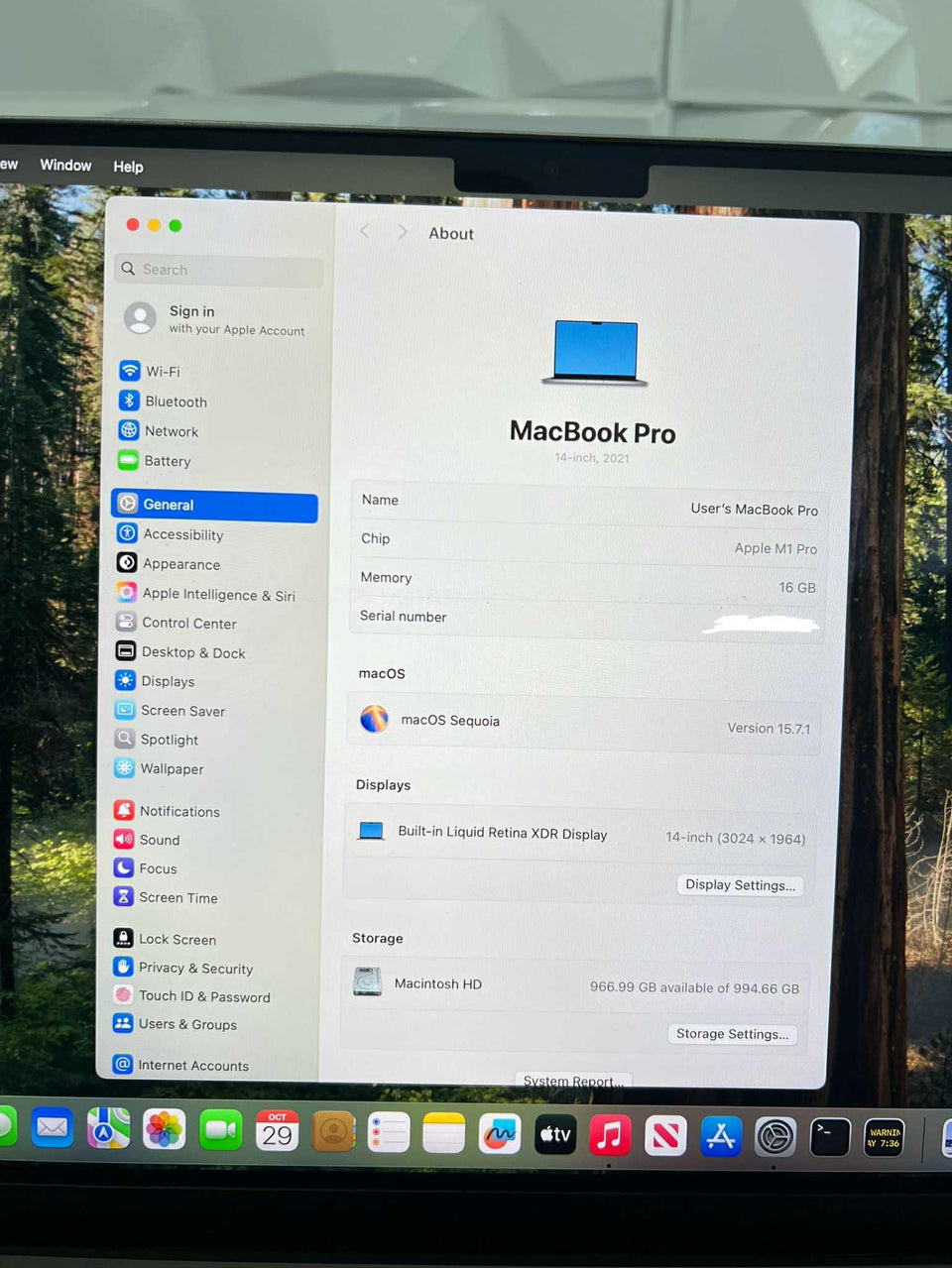 MacBook Pro 14 2021 - M1 Pro – 16GB RAM - 1TB SSD –  New Apple Charger/Cable
