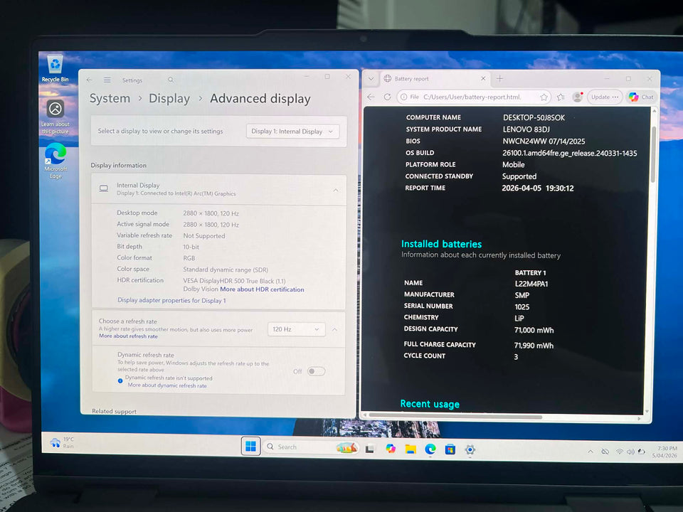 Lenovo Yoga Slim 7i - Ultra 7 155H - 32GB RAM - 1TB SSD - OLED - 1Y WTY