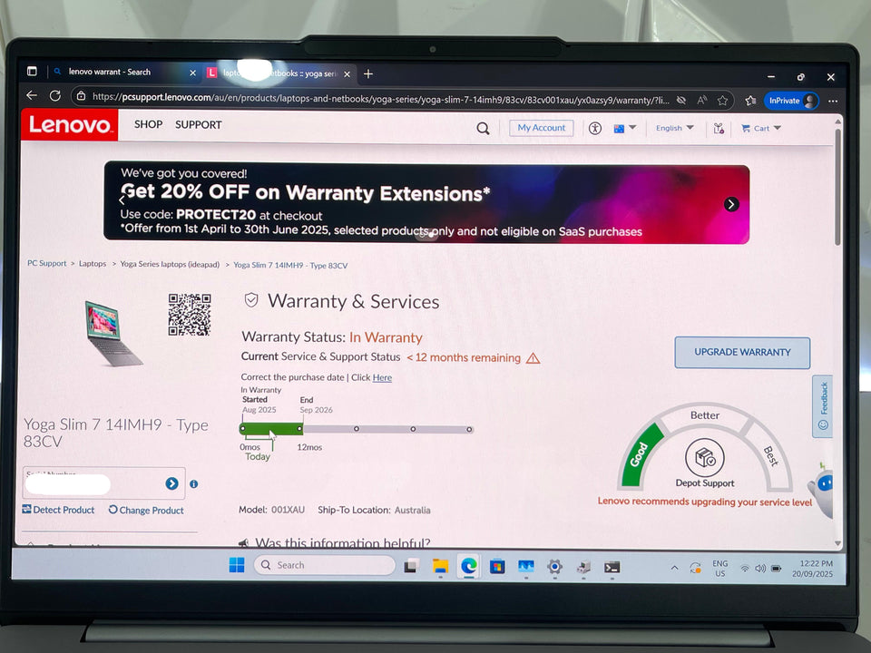 Lenovo Yoga Slim 7 - Ultra 7 155H - 32GB LDDR5X - 1TB SSD - WTY 09/2026