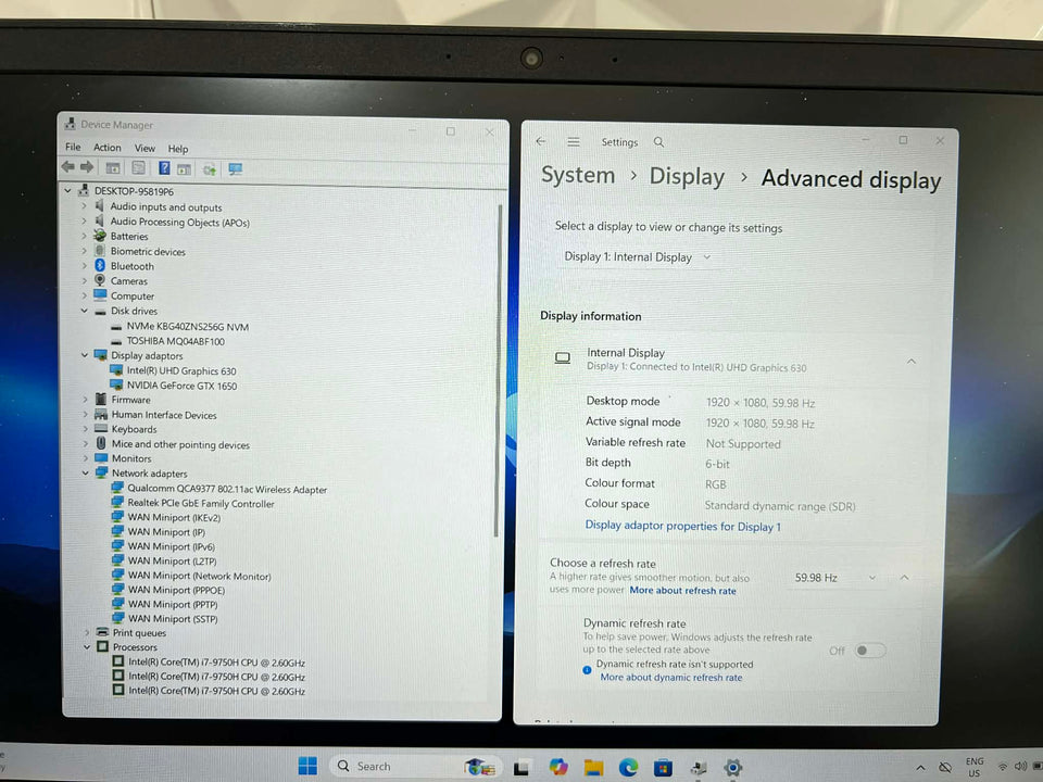 Dell G5 Gaming Laptop - i7-9750H - 32GB RAM - 256GB SSD/1TB - GTX 1650 - FHD