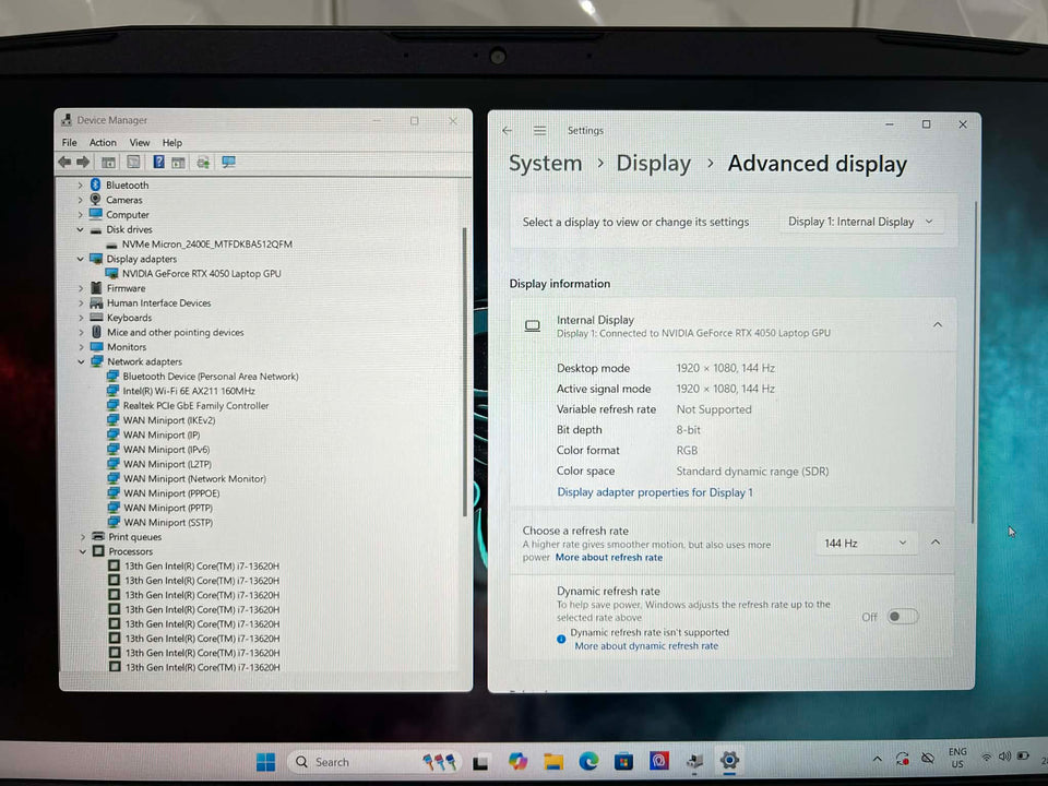 MSI Katana 15 Laptop - i7-13620H - 32GB DDR5 RAM - RTX 4050 - 512GB SSD - 144Hz