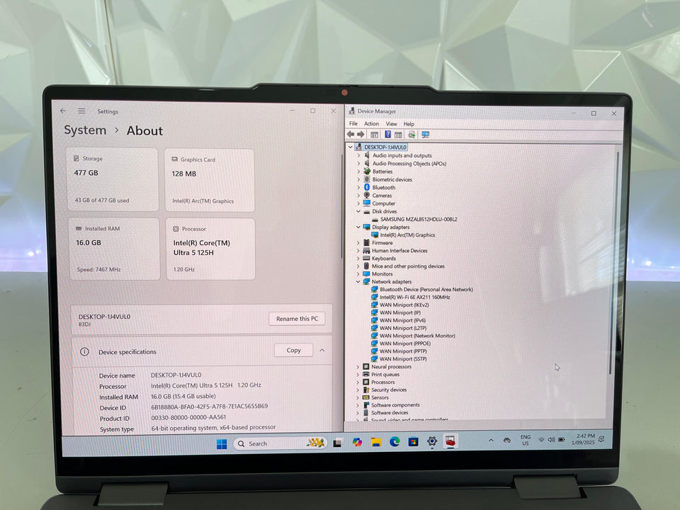 Lenovo Yoga 7 TS Laptop - Ultra 5 125H - 16GB LDDR5X - 512GB SSD - FHD+ IPS
