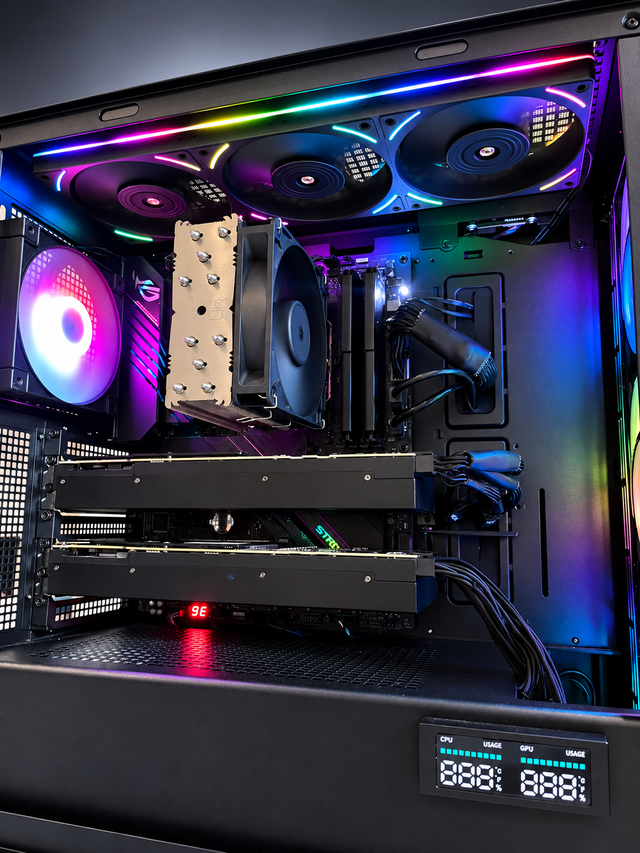 (READY-2-SHIP) DEEPCOOL AI PRO PC - 2 x RTX 3080 40GB G6X - RYZEN 7-5800X - 64/128GB RAM - 2TB SSD